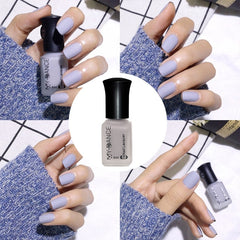 MYDANCE 6ml Matte Nail Polish Satin Velvet Liquid Latex Long Lasting Non-peelable Frosted Bottle Holographic Nail Polish TSLM1