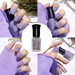 MYDANCE 6ml Matte Nail Polish Satin Velvet Liquid Latex Long Lasting Non-peelable Frosted Bottle Holographic Nail Polish TSLM1