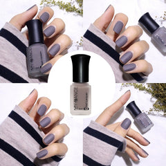 MYDANCE 6ml Matte Nail Polish Satin Velvet Liquid Latex Long Lasting Non-peelable Frosted Bottle Holographic Nail Polish TSLM1