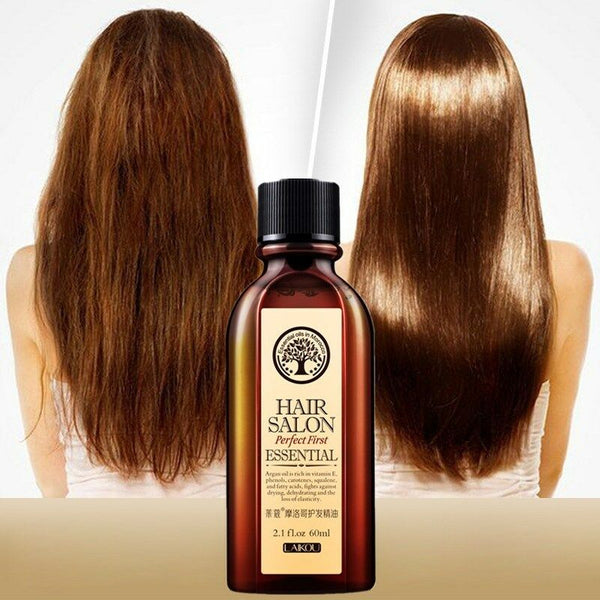 60ml Hair Care Essential Oil Treatment for Moisturizing Soft Hair Pure Argan Oil Dry Hair Repair
