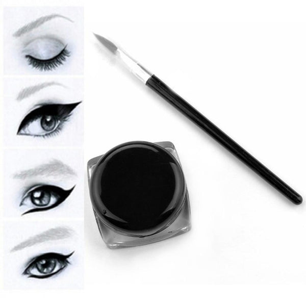 2019 New Waterproof Black Eye Liner Eyeliner Shadow Gel Makeup Cream Cosmetic and Brush Makeup Set for Wholesale