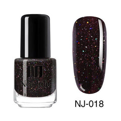 NEE JOLIE 3.5ml Nude Candy Color Nail Polish Semi-transparent  Nail Art Varnish Pink Glitter Shimmer Polish Design