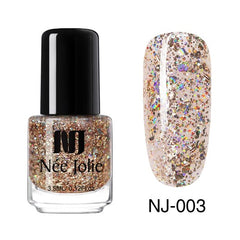 NEE JOLIE 3.5ml Nude Candy Color Nail Polish Semi-transparent  Nail Art Varnish Pink Glitter Shimmer Polish Design