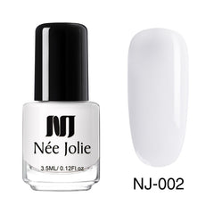 NEE JOLIE 3.5ml Nude Candy Color Nail Polish Semi-transparent  Nail Art Varnish Pink Glitter Shimmer Polish Design