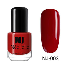 NEE JOLIE 3.5ml Nude Candy Color Nail Polish Semi-transparent  Nail Art Varnish Pink Glitter Shimmer Polish Design