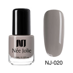 NEE JOLIE 3.5ml Nude Candy Color Nail Polish Semi-transparent  Nail Art Varnish Pink Glitter Shimmer Polish Design