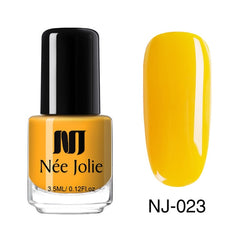 NEE JOLIE 3.5ml Nude Candy Color Nail Polish Semi-transparent  Nail Art Varnish Pink Glitter Shimmer Polish Design