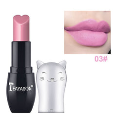 Cute Cat Shaped Matte Lipstick Long Lasting Lipsticks Nude Makeup Lip Cosmetics Velvet Red Waterproof Lipstick Korean Cosmetics