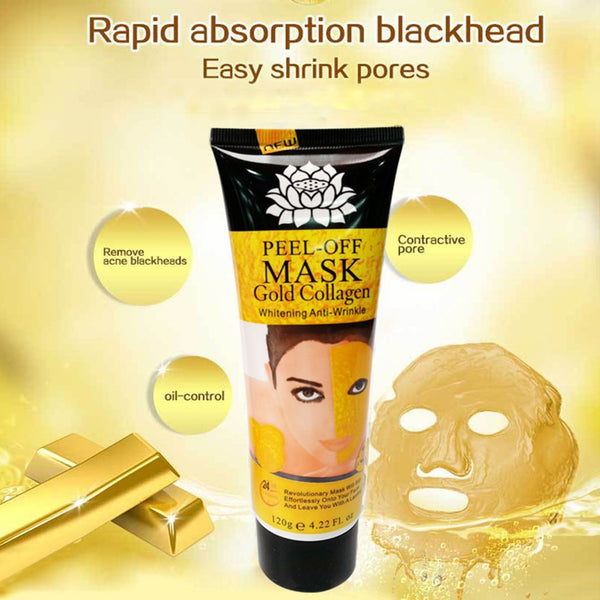 60g 24K Yellow Gold Collagen Facial Face Mask Blackhead Remover Acne Mask Face Of Mask Skin Care TSLM2