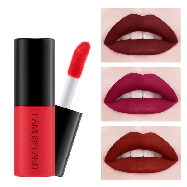 3.5g Matte Lipstick Set 12 Colors Liquid Lipstick Lip Tint Matte Velvet 24h Long Lasting Non-stick Cup Lip Makeup 2018 TSLM2