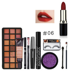 LULAA 8Pcs Professional Make up Set Makeup Kit Lipstick Eyeshadow Eyeliner Mascara Eyebrow pencil Concealer with Cosmetic Bag