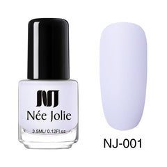 NEE JOLIE Matte Nail Polish 12 Colors 7.5/3.5ml Long Lasting Nail Art Varnish Quick Dry 6 Colors Holographic Effect Nail Lacquer