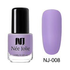 NEE JOLIE Matte Nail Polish 12 Colors 7.5/3.5ml Long Lasting Nail Art Varnish Quick Dry 6 Colors Holographic Effect Nail Lacquer