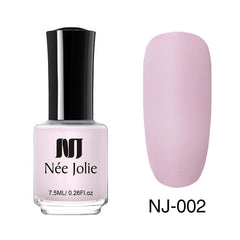 NEE JOLIE Matte Nail Polish 12 Colors 7.5/3.5ml Long Lasting Nail Art Varnish Quick Dry 6 Colors Holographic Effect Nail Lacquer