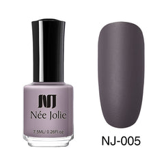 NEE JOLIE Matte Nail Polish 12 Colors 7.5/3.5ml Long Lasting Nail Art Varnish Quick Dry 6 Colors Holographic Effect Nail Lacquer