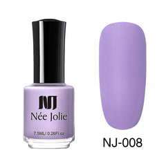 NEE JOLIE Matte Nail Polish 12 Colors 7.5/3.5ml Long Lasting Nail Art Varnish Quick Dry 6 Colors Holographic Effect Nail Lacquer