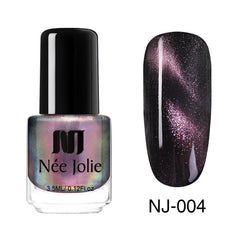 NEE JOLIE 3.5ml/7.5ml Magnetic Cat Eye Nail Polish Holographic Chameleon Cat Eyes Nail Art Varnish Lacquer 22 Colors Available