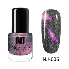 NEE JOLIE 3.5ml/7.5ml Magnetic Cat Eye Nail Polish Holographic Chameleon Cat Eyes Nail Art Varnish Lacquer 22 Colors Available