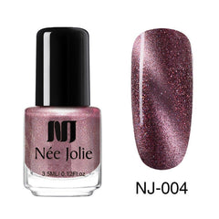 NEE JOLIE 3.5ml/7.5ml Magnetic Cat Eye Nail Polish Holographic Chameleon Cat Eyes Nail Art Varnish Lacquer 22 Colors Available