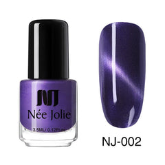 NEE JOLIE 3.5ml/7.5ml Magnetic Cat Eye Nail Polish Holographic Chameleon Cat Eyes Nail Art Varnish Lacquer 22 Colors Available