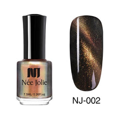 NEE JOLIE 3.5ml/7.5ml Magnetic Cat Eye Nail Polish Holographic Chameleon Cat Eyes Nail Art Varnish Lacquer 22 Colors Available