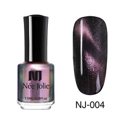 NEE JOLIE 3.5ml/7.5ml Magnetic Cat Eye Nail Polish Holographic Chameleon Cat Eyes Nail Art Varnish Lacquer 22 Colors Available