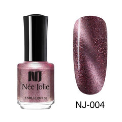 NEE JOLIE 3.5ml/7.5ml Magnetic Cat Eye Nail Polish Holographic Chameleon Cat Eyes Nail Art Varnish Lacquer 22 Colors Available