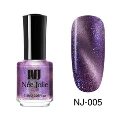 NEE JOLIE 3.5ml/7.5ml Magnetic Cat Eye Nail Polish Holographic Chameleon Cat Eyes Nail Art Varnish Lacquer 22 Colors Available