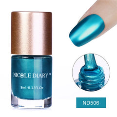 NICOLE DIARY Thermal Nail Polish Glitter Temperature Color Changing Water-based Manicure Varnish Shinny Shimmer Nail Lacquer