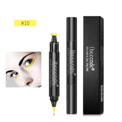 IBCCCNDC Brand Makeup Black Eye Liner Liquid Pencil Quick Dry Waterproof Black Double-ended Makeup Stamps Wing Eyeliner Pencil