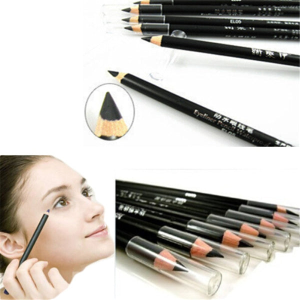2018 High Quality 2PCS/SET Black Waterproof Cosmetic Makeup Eyeliner Pencil Liner Combination Hot Sale