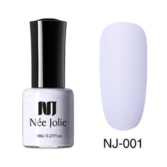 NEE JOLIE Matte Nail Polish 12 Colors 7.5/3.5ml Long Lasting Nail Art Varnish Quick Dry 6 Colors Holographic Effect Nail Lacquer