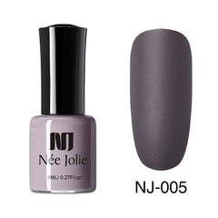 NEE JOLIE Matte Nail Polish 12 Colors 7.5/3.5ml Long Lasting Nail Art Varnish Quick Dry 6 Colors Holographic Effect Nail Lacquer