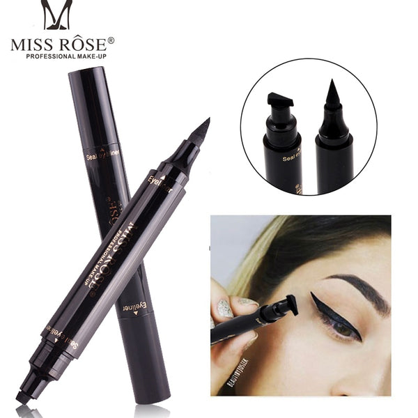 Hot New Long Lasting Eyes Liner Liquid Make Up Pencil Waterproof Black Double-ended Makeup Stamps Eyeliner Pencil