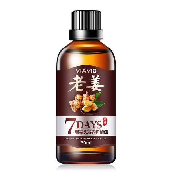 New 30ml 7 day Fast Hair Growth Essential Oil Effective Hair Loss Treatment Regrowth Ginger Serum Hair Health Care Beauty natura
