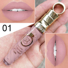 20 Colors Lipstick Waterproof Long Lasting Matte+Shimmer Mental Beauty Lip Gloss