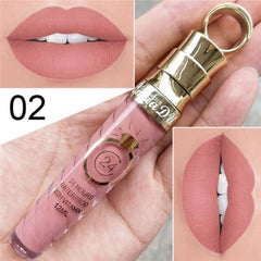 20 Colors Lipstick Waterproof Long Lasting Matte+Shimmer Mental Beauty Lip Gloss