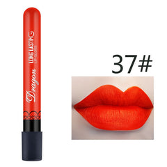 Best Selling Waterproof Lipstick Sexy Vampire lip stick matte velvet lipsticks Red lips color 28 color ladies Makeup cosmetics