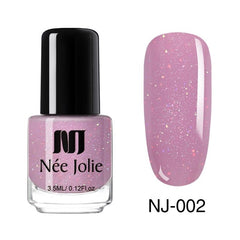 NEE JOLIE Matte Nail Polish 12 Colors 7.5/3.5ml Long Lasting Nail Art Varnish Quick Dry 6 Colors Holographic Effect Nail Lacquer