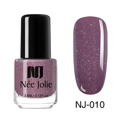 NEE JOLIE Matte Nail Polish 12 Colors 7.5/3.5ml Long Lasting Nail Art Varnish Quick Dry 6 Colors Holographic Effect Nail Lacquer