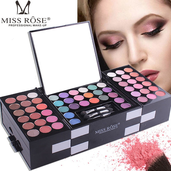 MISS ROSE Makeup Set 142 Colors Longlasting Waterproof Makeup Kit Palette Matte Shimmer Glitter Eyeshadow Box Makeup Artist