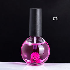 Dried Flowers Softener Nutritional Cuticle Oil Flavor Nail Art Care Tools for Protector Nails Toenails Pedicure 15ml