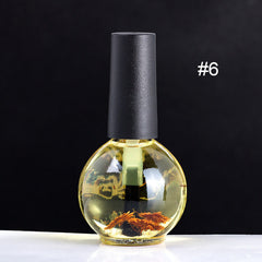 Dried Flowers Softener Nutritional Cuticle Oil Flavor Nail Art Care Tools for Protector Nails Toenails Pedicure 15ml