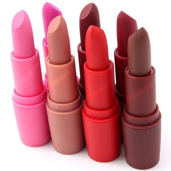 Brand New Makeup Red Lips Matte Velvet Lipstick Pencil Cosmetic Long Lasting Lip Gloss Tint Pigment Make Up Nude Brown Color