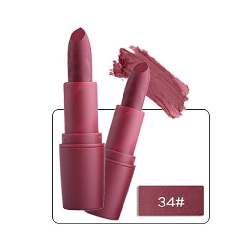 Brand New Makeup Red Lips Matte Velvet Lipstick Pencil Cosmetic Long Lasting Lip Gloss Tint Pigment Make Up Nude Brown Color