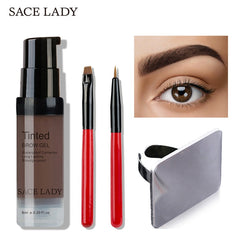 SACE LADY Waterproof Eyebrow Shadow Henna Makeup Enhancer Tint Brush Kit Eye Brow Gel Cream Make Up Set Paint Tool Wax Cosmetic