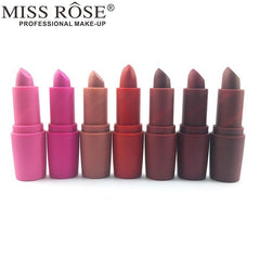Miss Rose Nude Lipstick 22 colors Waterproof Vampire Brown Beauty Baby Lips Batom Matte lipstick Makeup Tats Eugenie Margherita