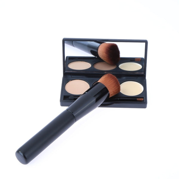 Beauty Makeup Set 3 Colors Eyebrow Powder 1pc Eye Brow Palette Mirror Brush Cosmetic Kit