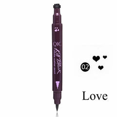 Black Liquid Eyeliner Stamp Marker Pencil Waterproof Stamp Double-ended Eye Liner Pen Cosmetic Eyliner 5 Styles
