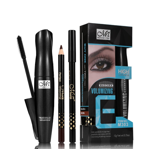 Daily Use Makeup Kit Maquiagem Mascara+ 2 Colors Eyeliner Pencil Make Up Set Waterproof Eyelashes Extension Mascara Eyeliner Pen